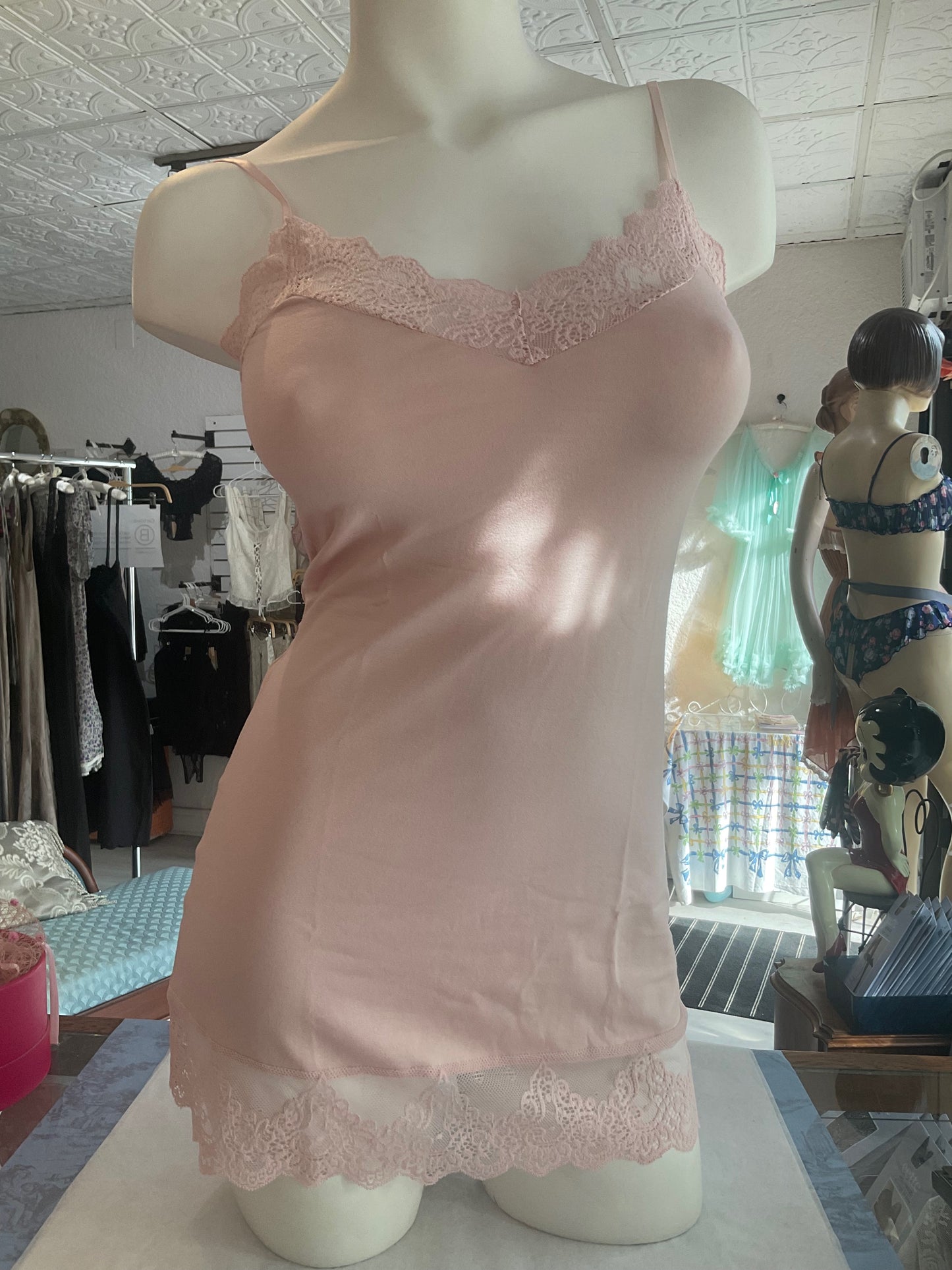 So Fine Lace Bamboo Chemette in Pink Petal By Only Hearts -S-XL
