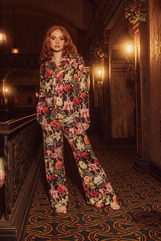 Renaissance Floral Long Sleeve PJ set in modal By Kilo Brava - S-XXXL