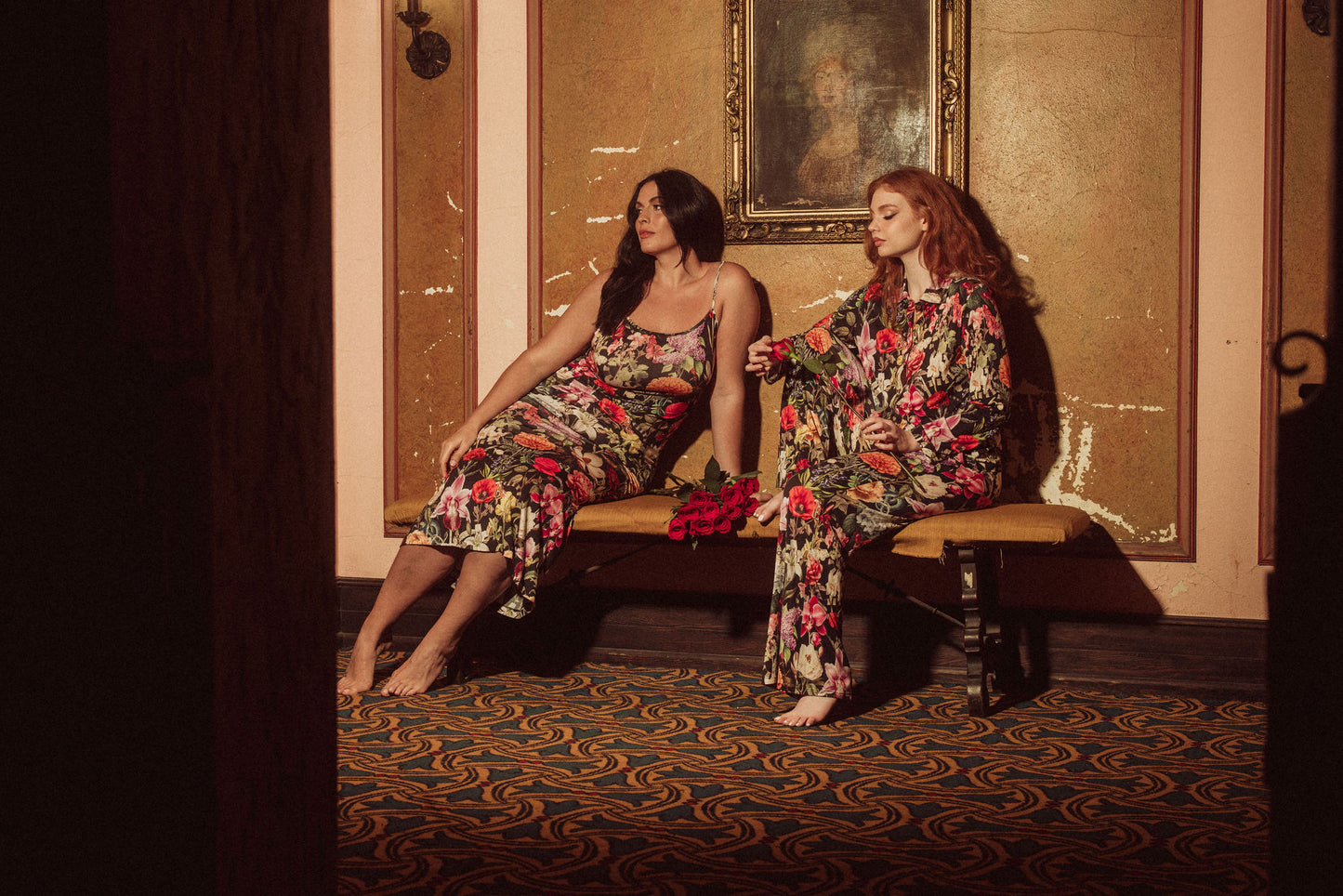 Renaissance Floral Long Sleeve PJ set in modal By Kilo Brava - S-XXXL