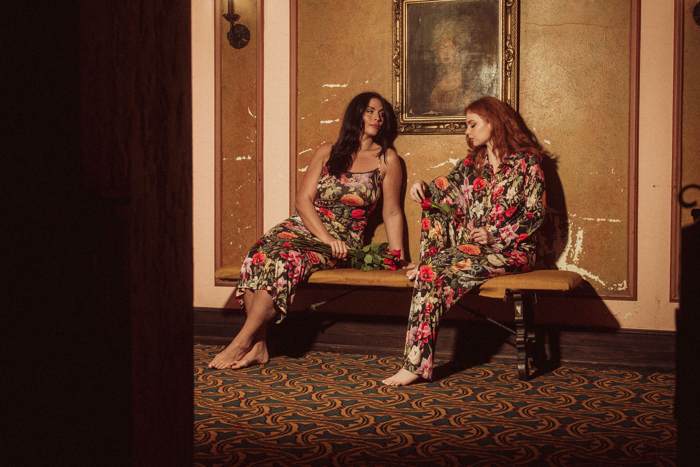 Renaissance Floral Long Sleeve PJ set in modal By Kilo Brava - S-XXXL