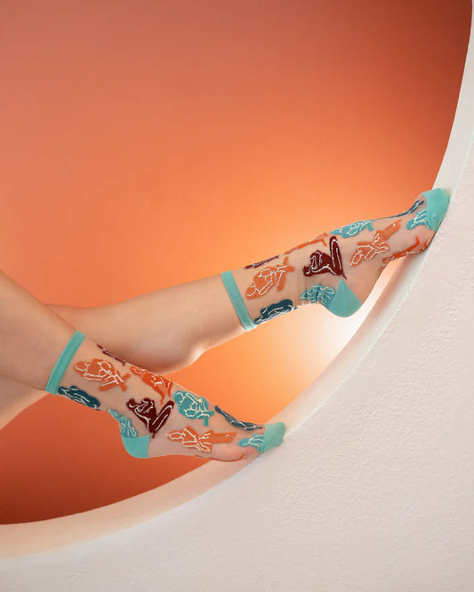 Terracotta Ladies Sheer Sock By Sock Candy