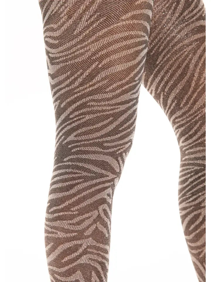 Lurex Zebra Tights - sizes 4-20