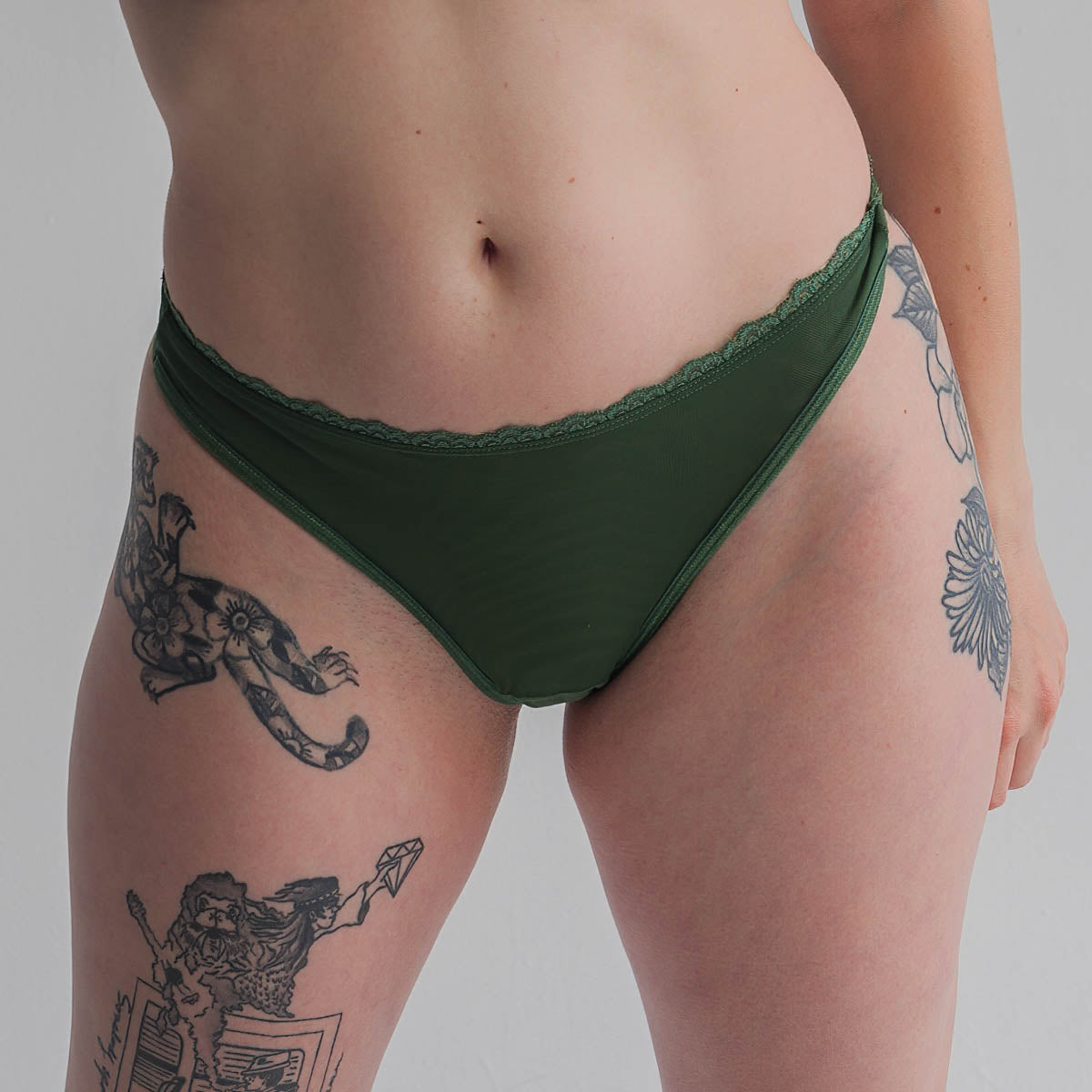 Lacey Everyday Thong in Forest By Uye Surana - XS-3X
