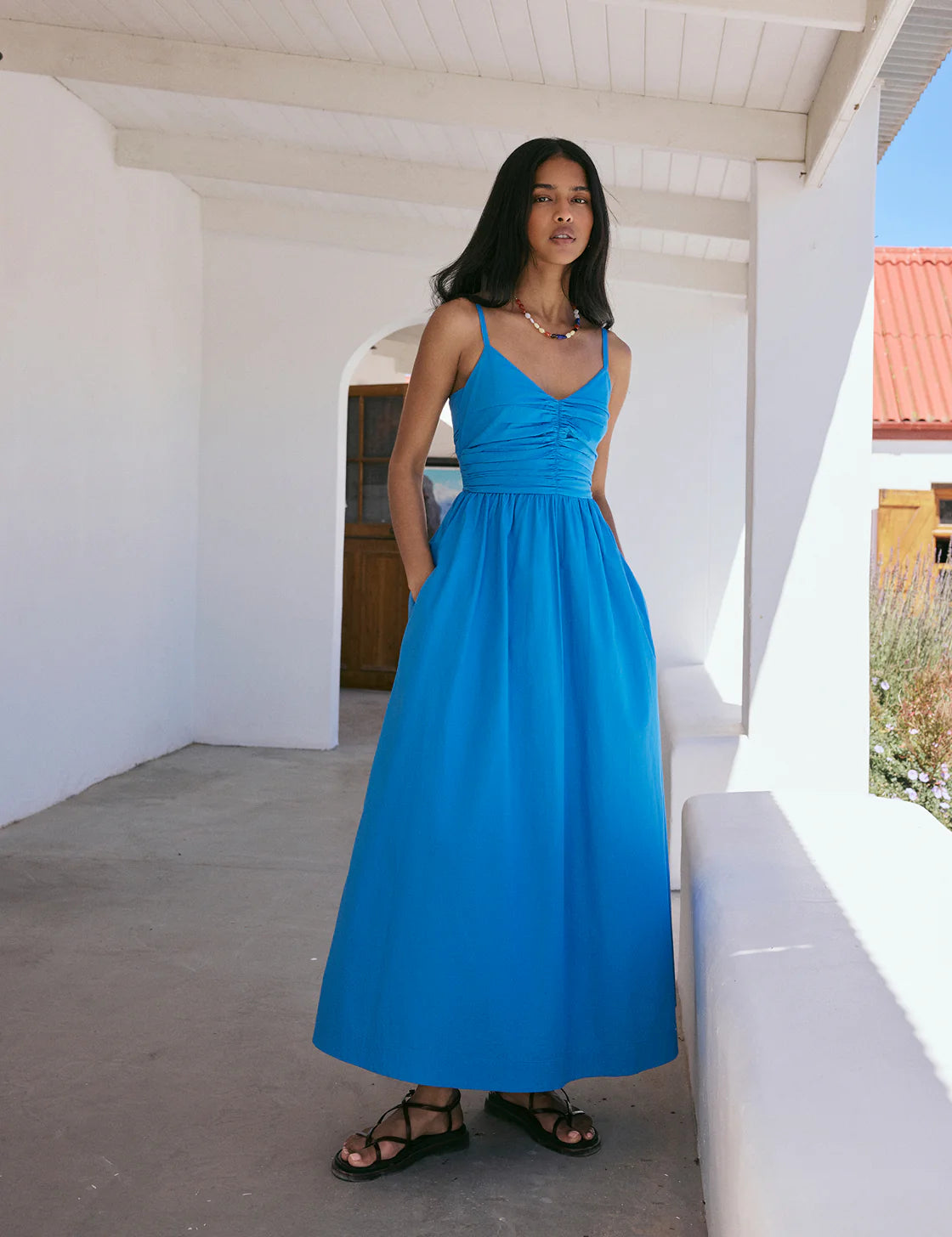 Paige Organic Cotton Maxi Dress in Cobalt - sizes 2-14 ++ (US)