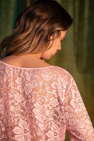 Pink Lace Mini Dress By Kilo Brava  - S-XXXL
