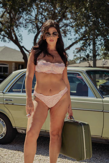 Pink Lace Thong By Kilo Brava  - S-XXXL