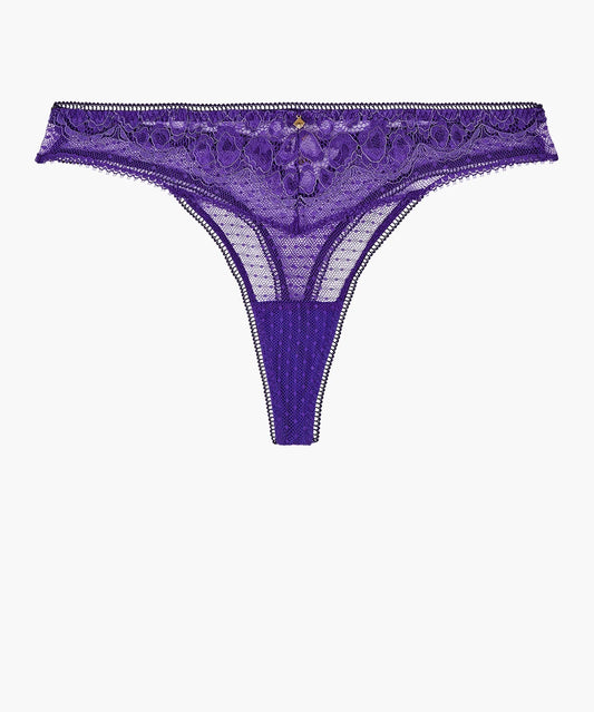 Illusion Fauve in Ultraviolet Tanga Thong By Aubade - XS-XXL