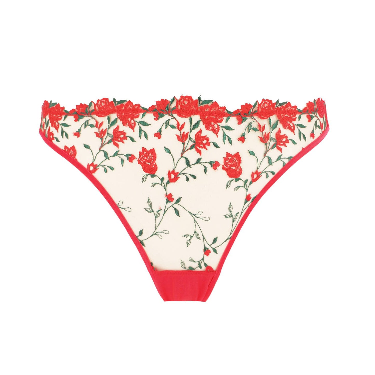 Rosewyn in Flame Red Thong By Dita Von Teese Lingerie - sizes XS-XL