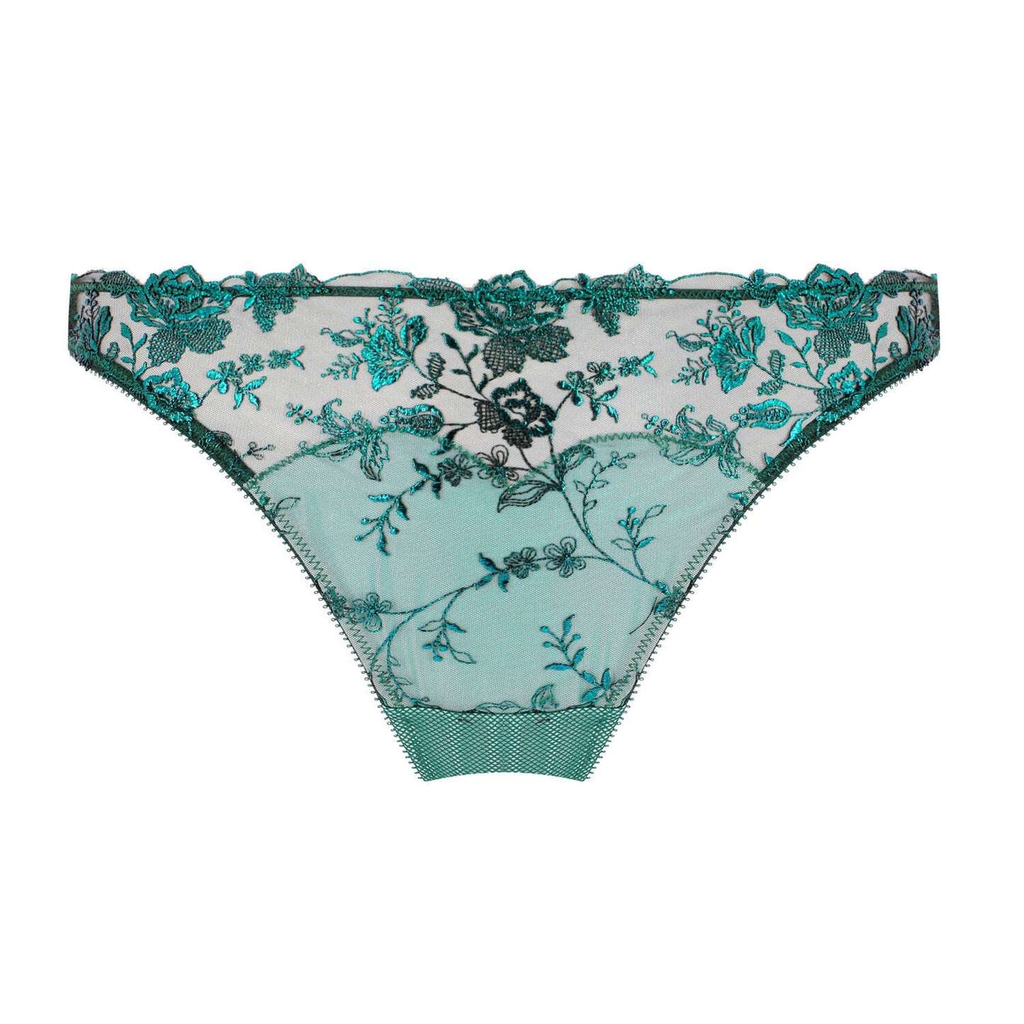 Victress Foil Thong in "Kingfisher Blue" By Dita Von Teese Lingerie - sizes XS-XL