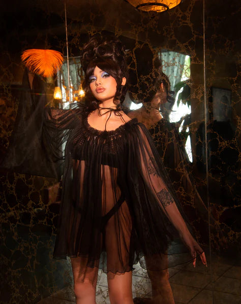 Viva Long Sleeve Witchy Babydoll By Dottie's Delights - XS - 5X