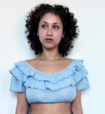 Kiki Loren Top in Baby Blue Swiss Dot Cotton By Only Hearts Lingerie - S-L (++)
