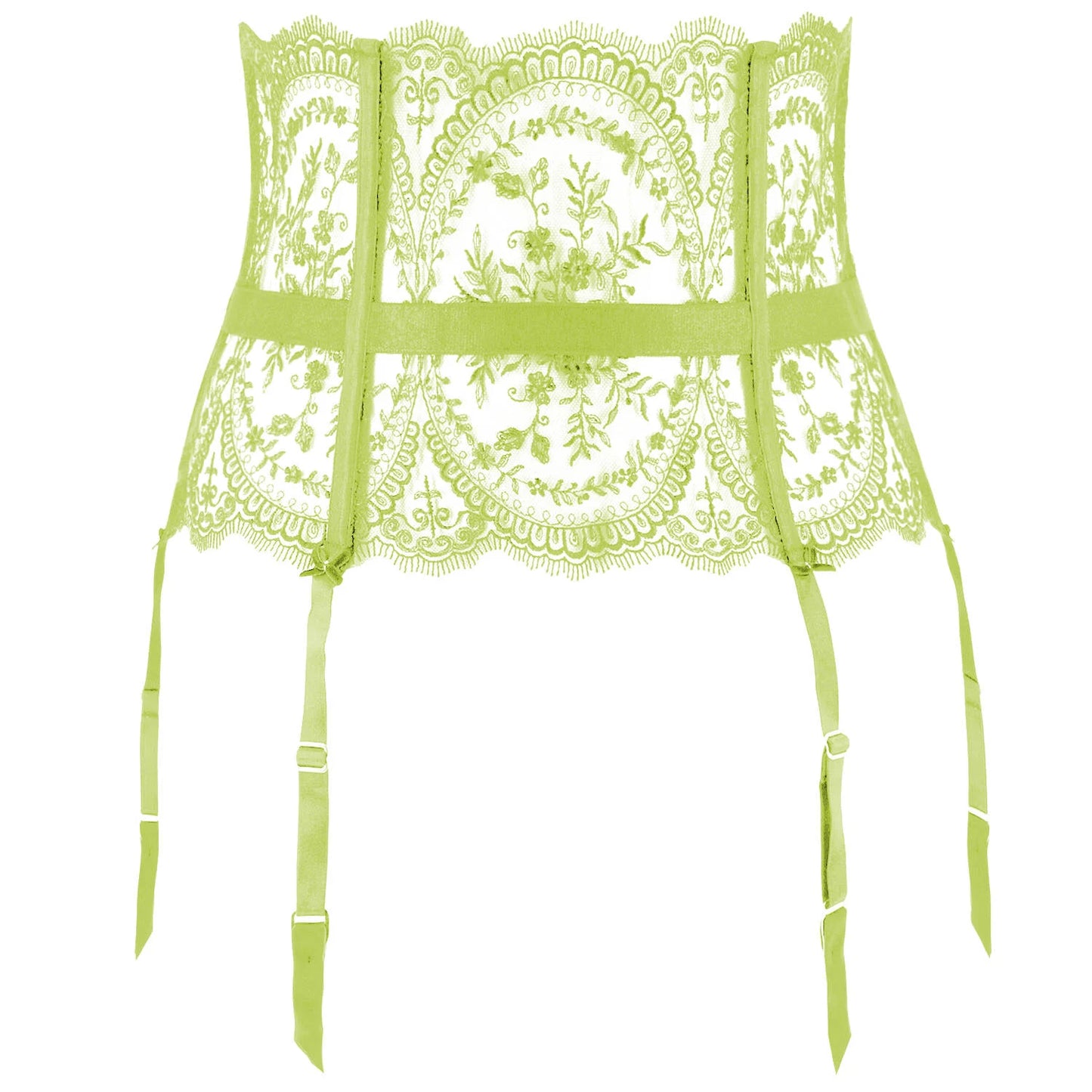 Severine Six Strap Suspender in Absinthe Foil By Dita Von Teese - sizes XS-XL