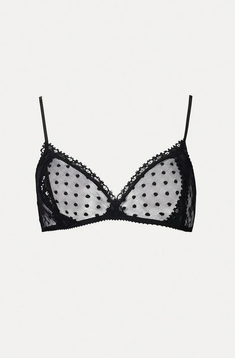 Coucou Lola Bralette By Only Hearts in Black, Creme + Honey