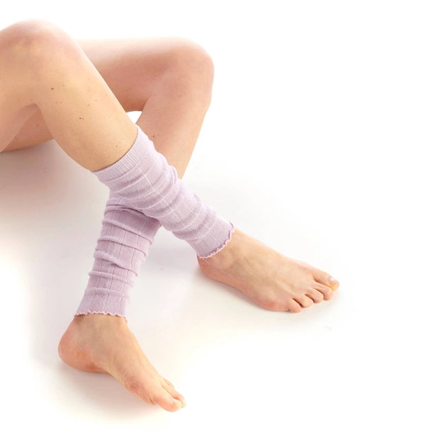 Cashmere Leg Warmers in Bougainvillean Lilac By Fil De Jour
