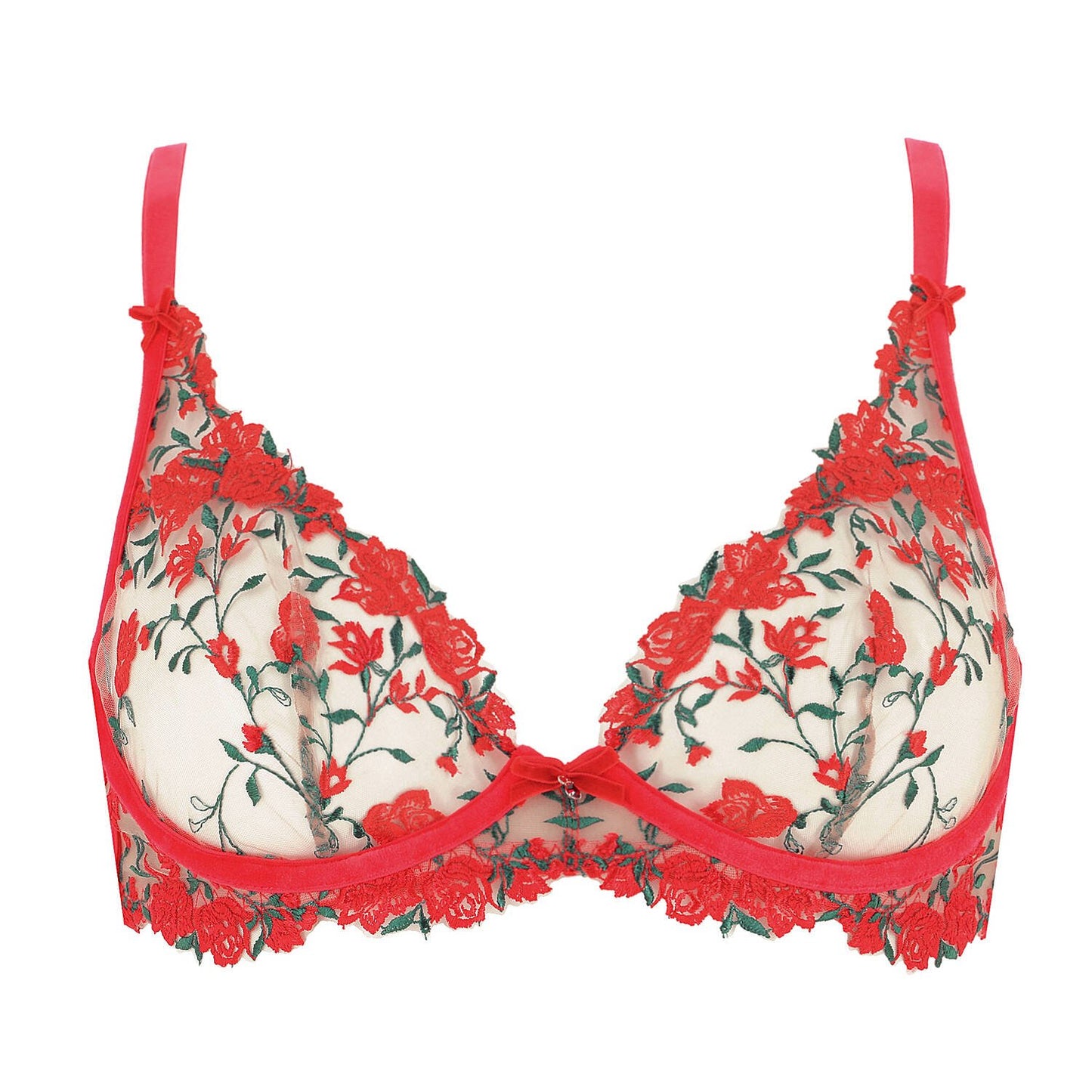 Rosewyn Plunge Bra in Flame Red  By Dita Von Teese - 32-38 B-F (UK)/B-G (US)