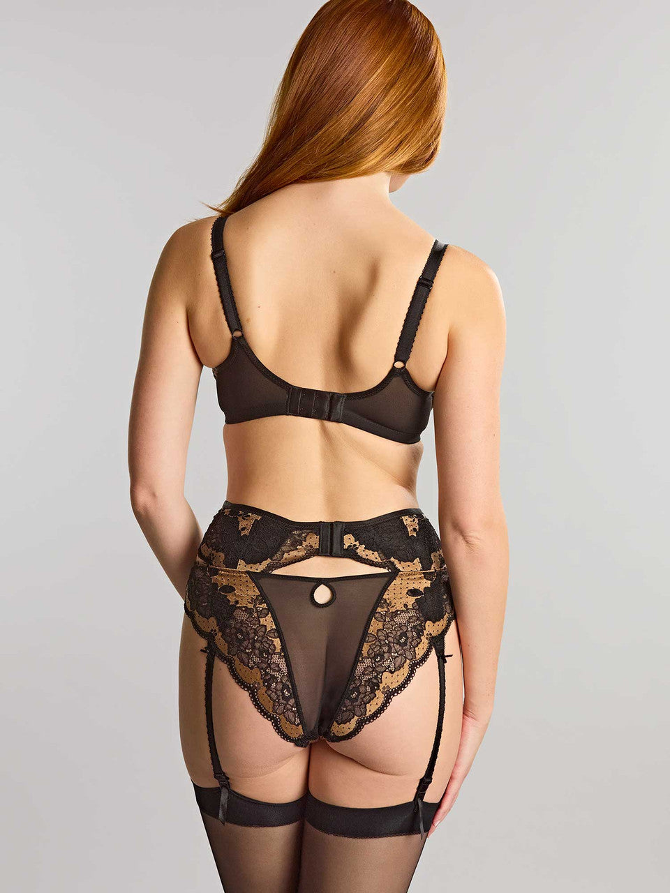 Clara Demi Balcony Bra in Vintage Gold & Black By Panache - 28-38 D-J (UK)