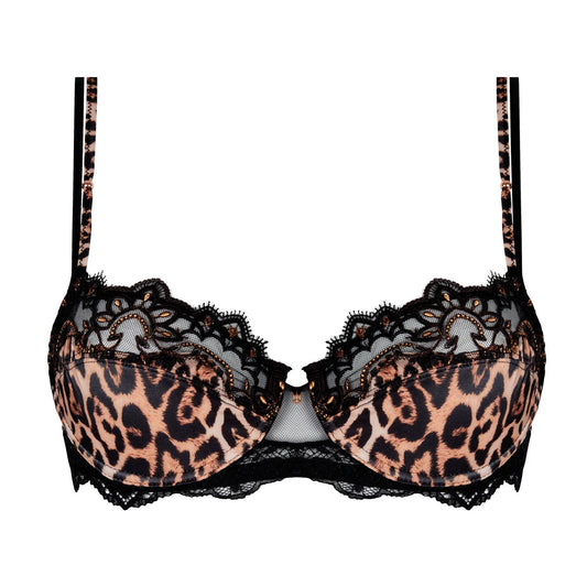 Fauve Amour in Amber Panthere Half-cup Bra By Lise Charmel - 32-40, B-E