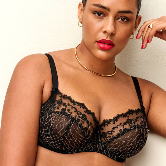 Lacage Balconette Bra in Black By Gossard- 30-42 B-G (UK)