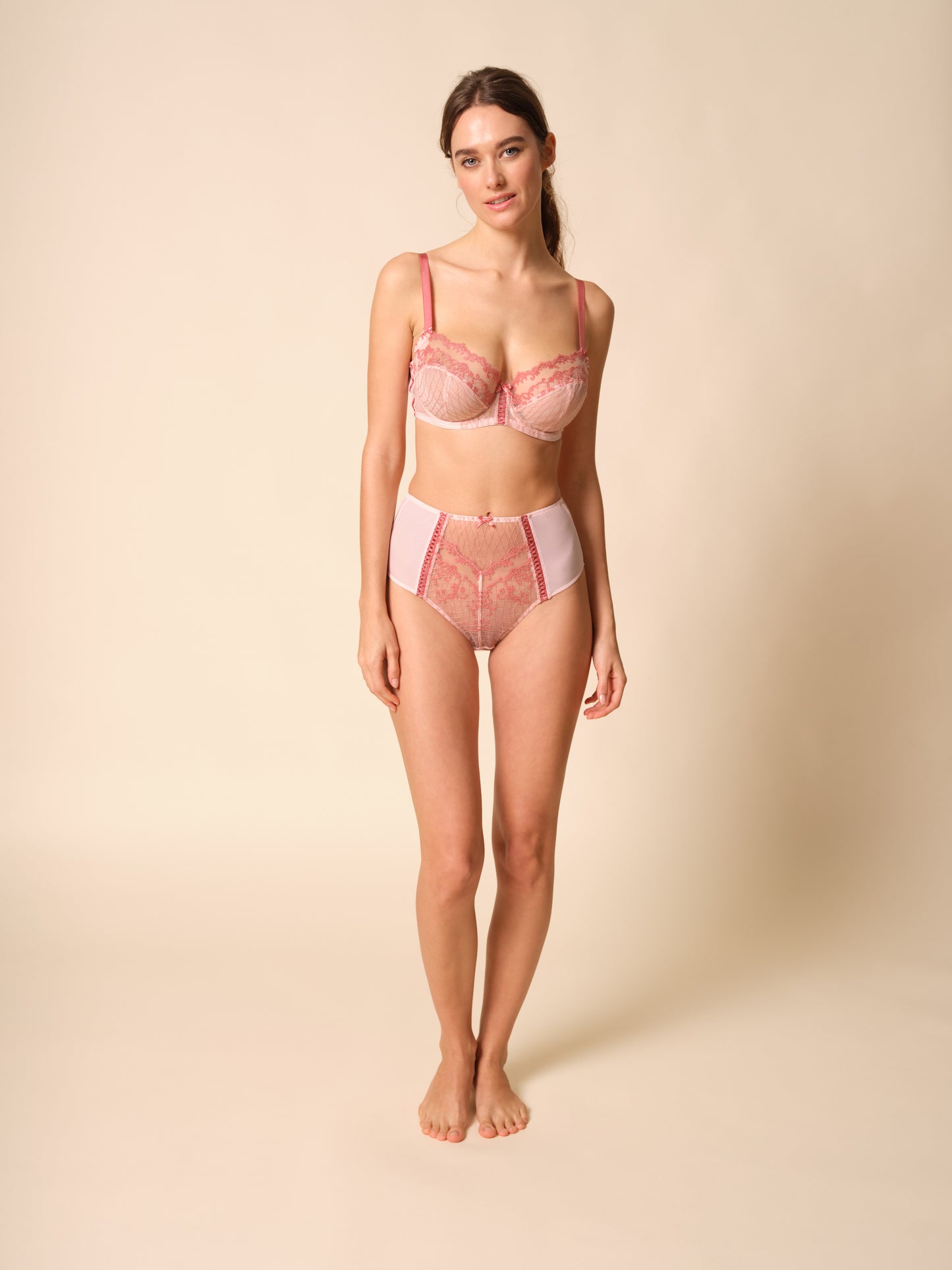 Lacage High Waisted Brief in Rose Pink By Gossard- XS-XXL