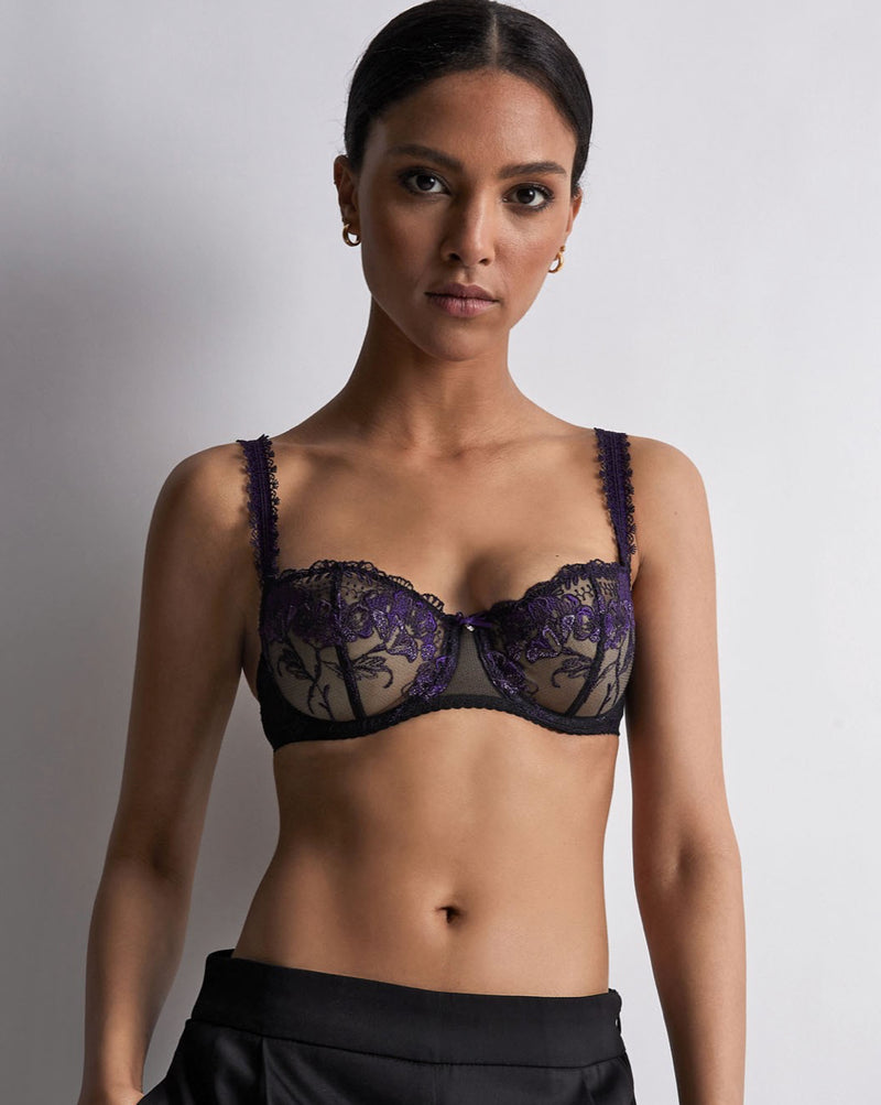 Parenthèse Tropicale Half Cup Bra in Electric Blue By Aubade - 30