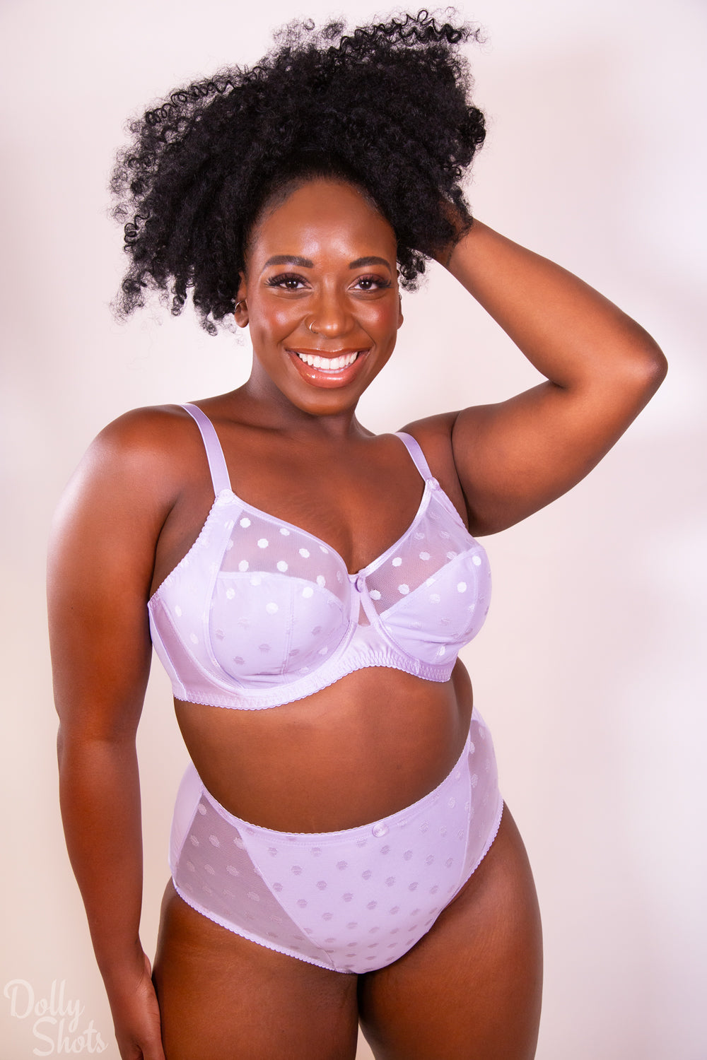 Carmen Bra By Fit Fully Yours - Full support lilac polka dot bra