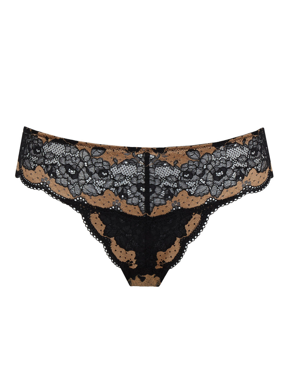 Clara Brazilian Brief in Vintage Gold & Black By Panache - XS-XXXL