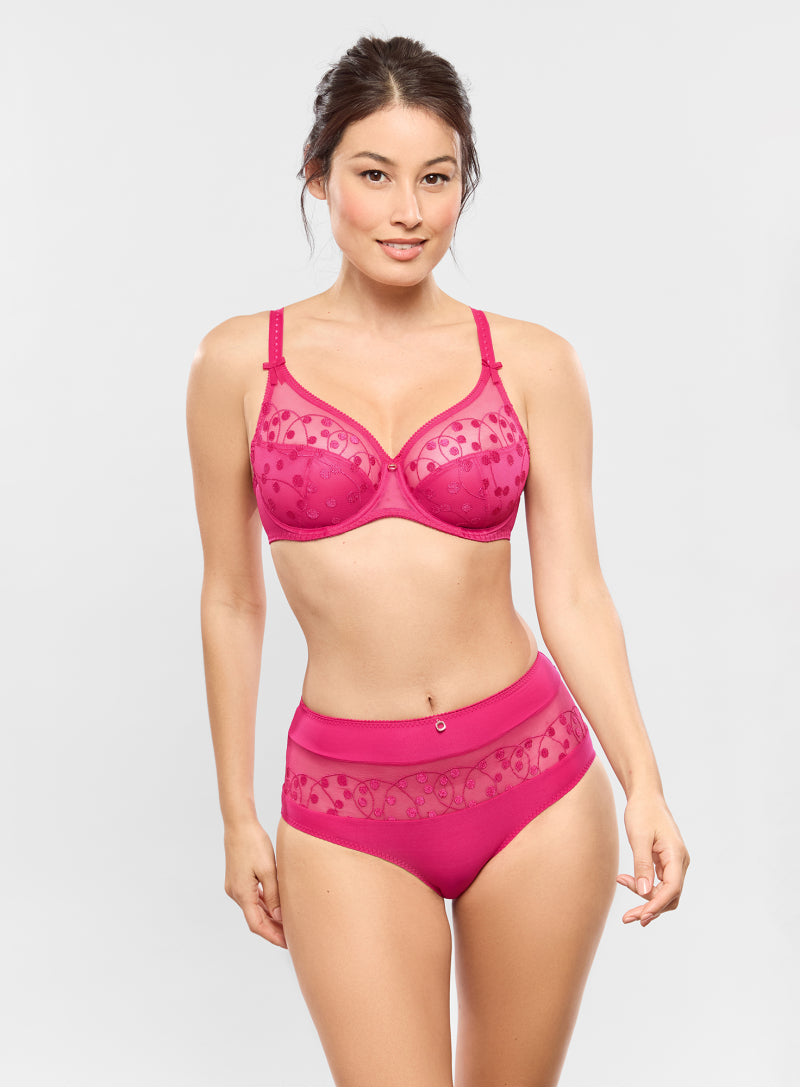 Tess High-waisted Panty in Rose Samba By Empreinte - S-3XL