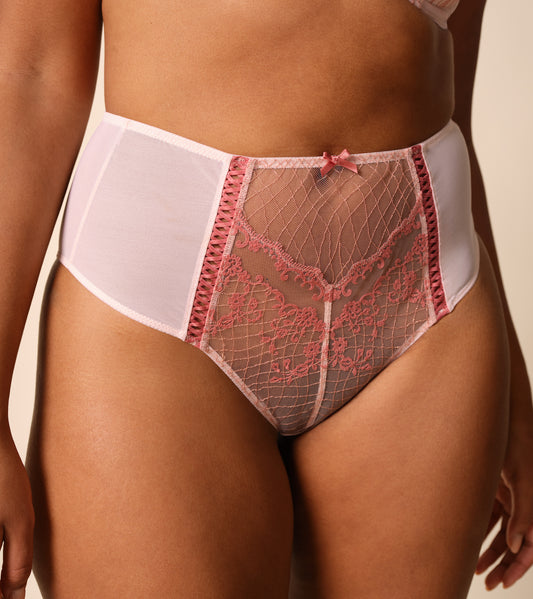 Lacage High Waisted Brief in Rose Pink By Gossard- XS-XXL