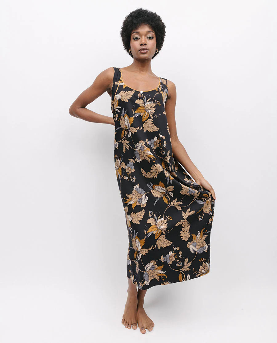 Brixton Floral Print Long Nightdress By Fable & Eve - S-XL
