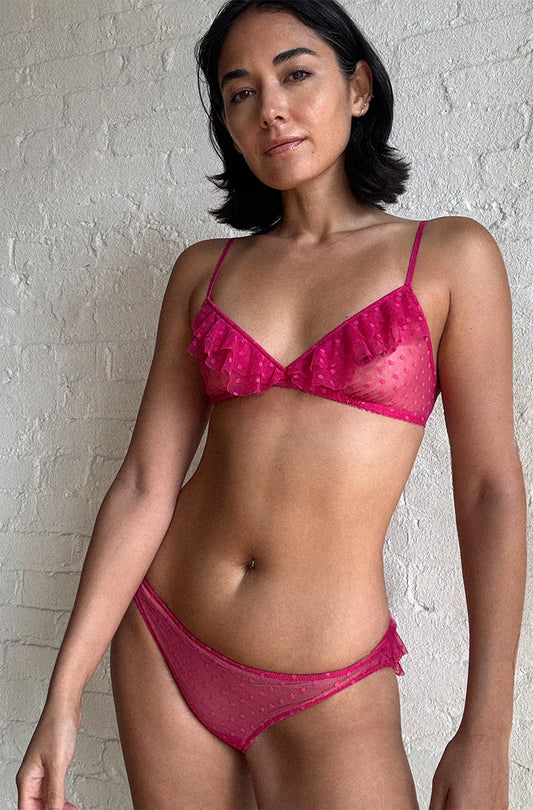 Coucou Lola Bunny Bralette By Only Hearts in Pink Orchid - XS-L