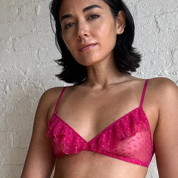 Coucou Lola Bunny Bralette By Only Hearts in Pink Orchid - XS-L