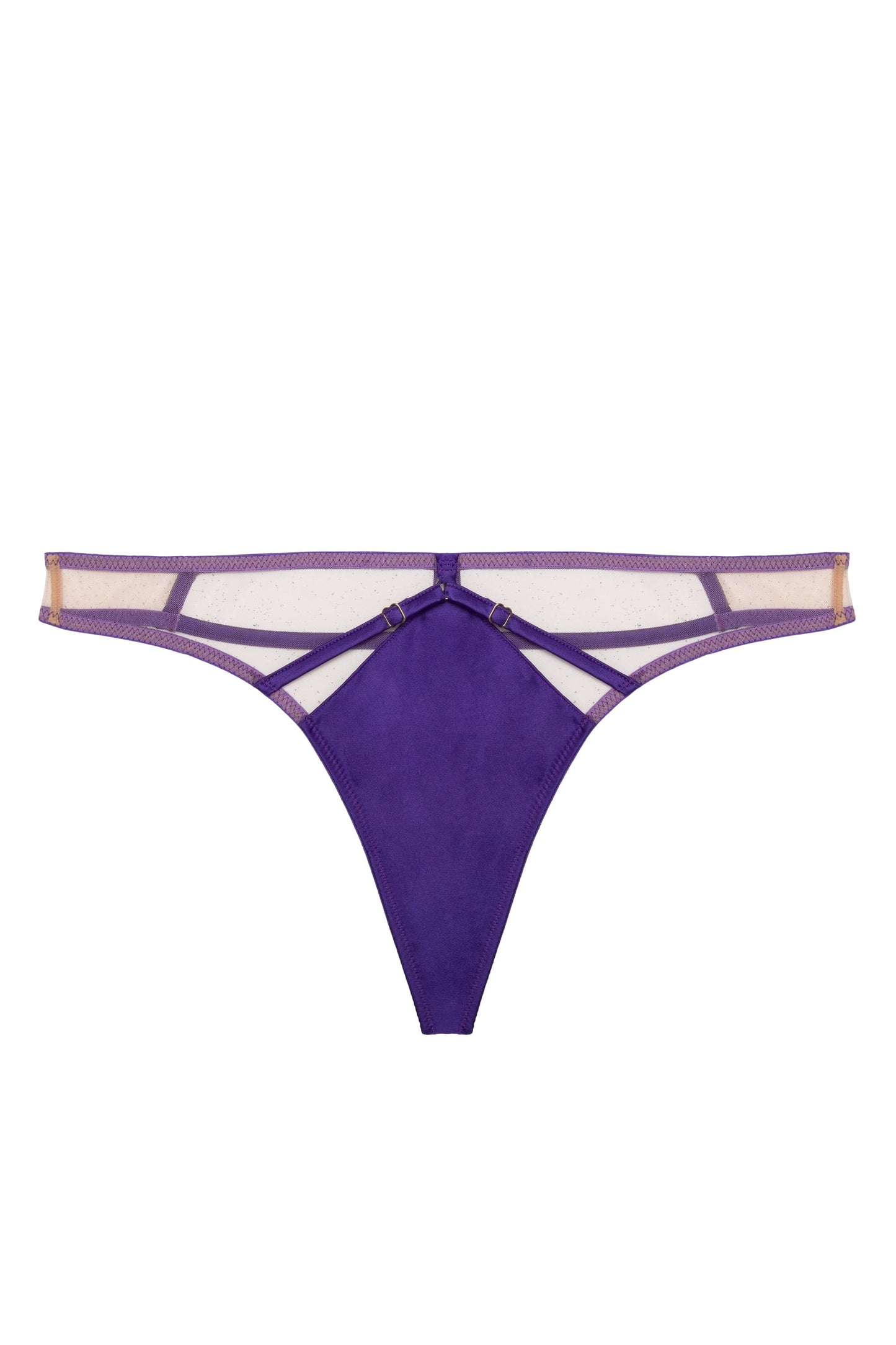 Ramona in Purple Caged Open Back G-string style Thong By Playful Promises - sizes 4-16