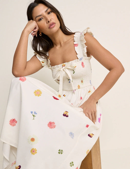 Christina Organic Cotton Floral Midi Dress - sizes 2-14 ++ (US)