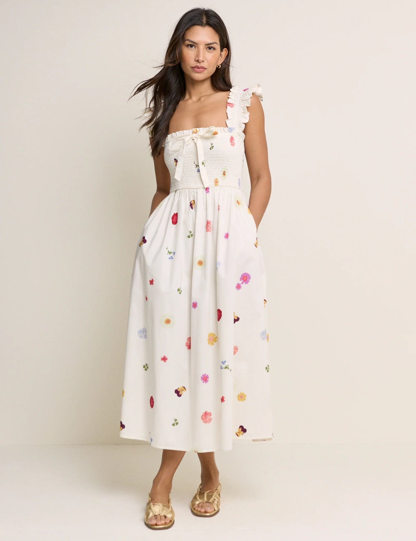 Christina Organic Cotton Floral Midi Dress - sizes 2-14 ++ (US)