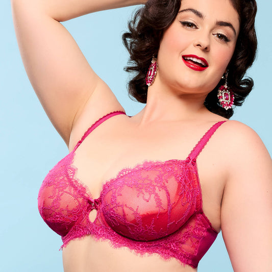 Zsa Zsa Curve Bra in Magenta By Dita Von Teese Lingerie - 38-44 D-FF (UK)