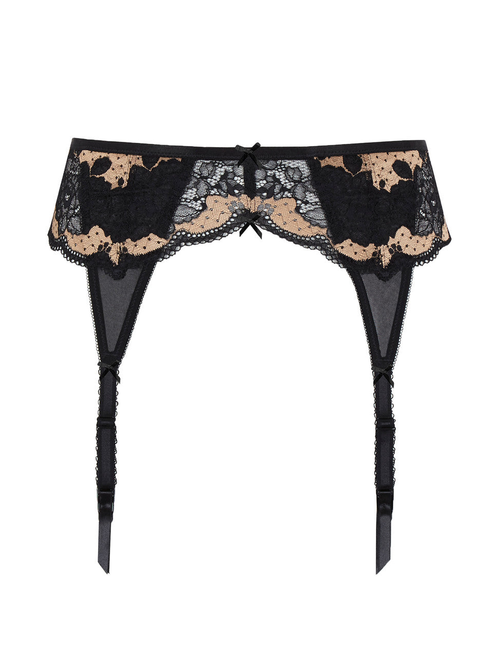 Clara Suspender Belt in Vintage Gold & Black By Panache - S-L