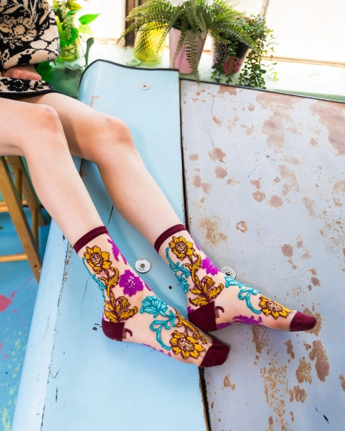 Gem Garden Sheer Sock By Sock Candy