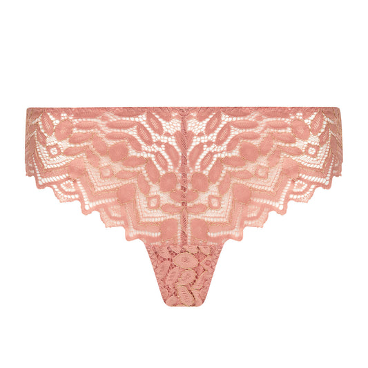 Petille Glam in Sparkling Rosé Italian Bikini Brief By Antigel - XL & XXL (snug fit)