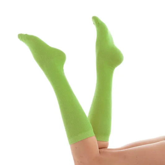 Cashmere Knee Socks in Lime By Fil De Jour