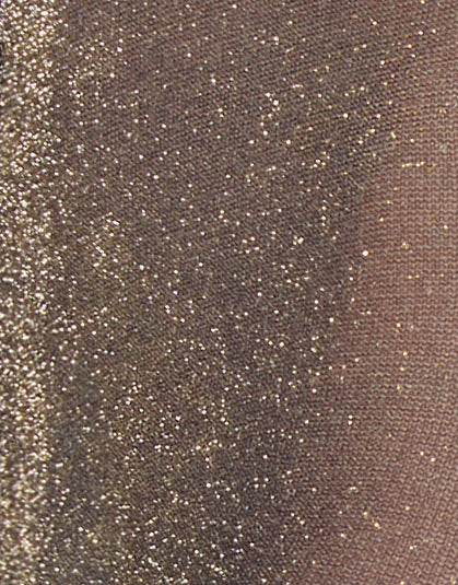 Hollywood Sparkling Lurex Tights in Silver or Gold on Black - S-3X