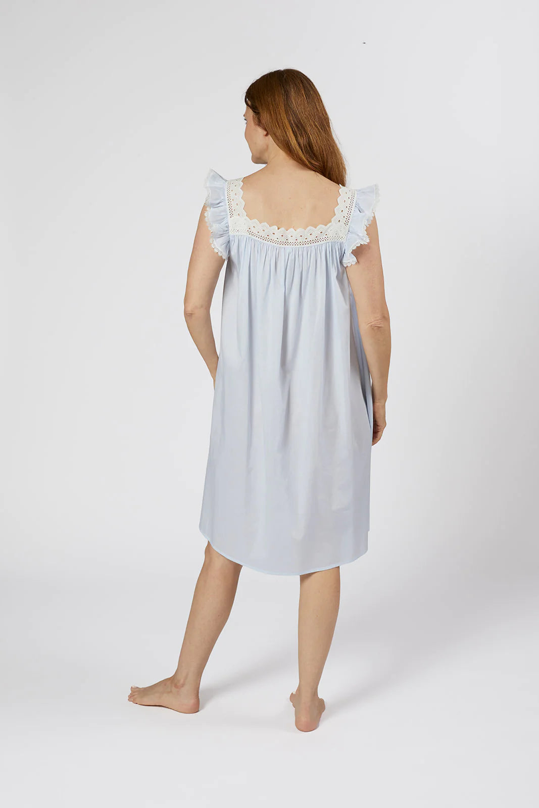 Maggie Cotton Nightgown in Blue By Lenora - S-XL