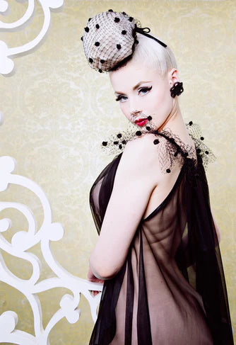 Pomperoo Hair Snood (black and pink)