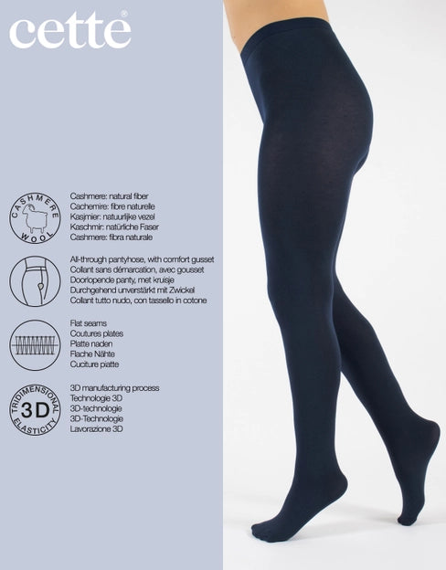 Cashmere Blend 150 DEN tights in Navy S-4X