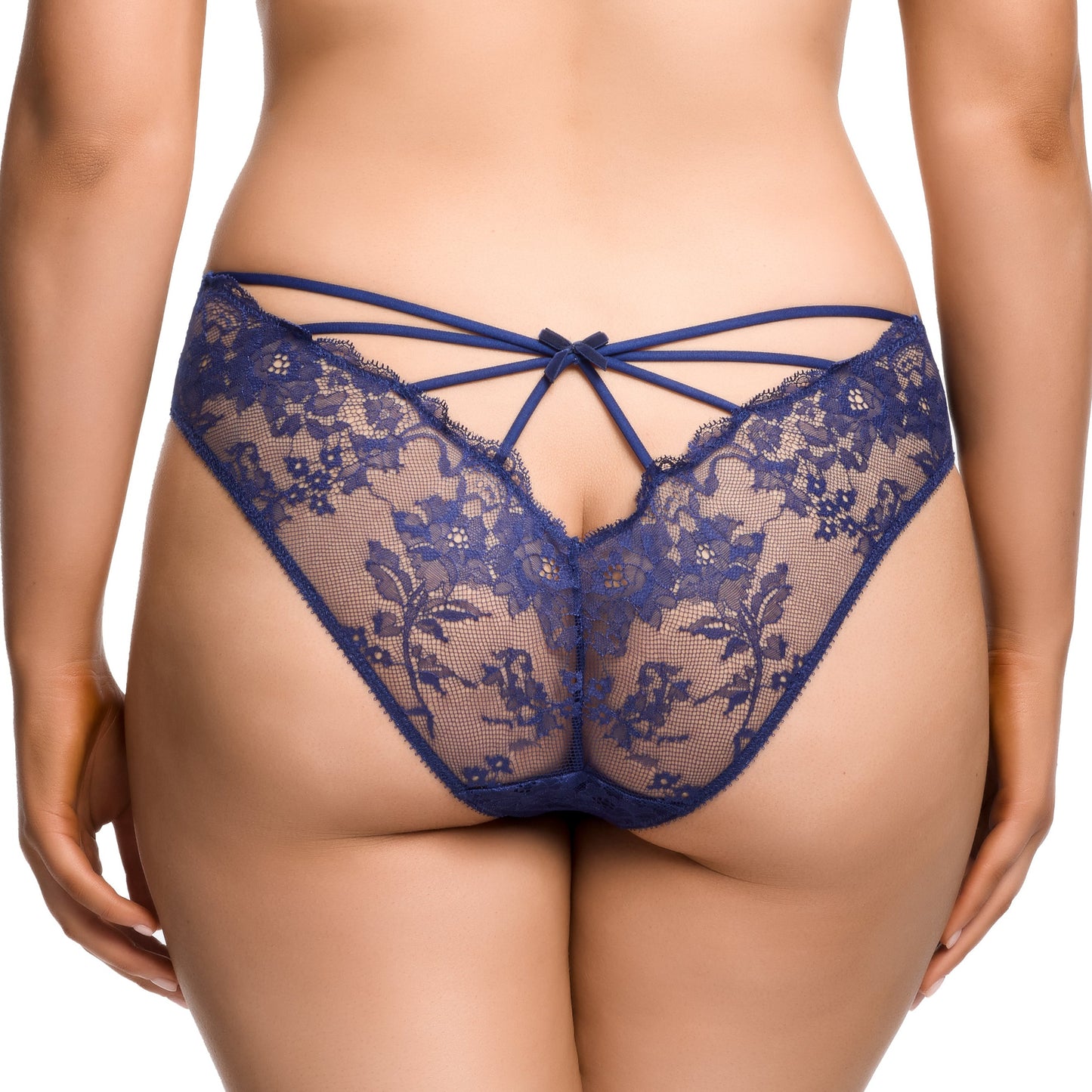 Yva Backless Bikini Brief in After Dark By Dita Von Teese Lingerie - sizes XS-XL