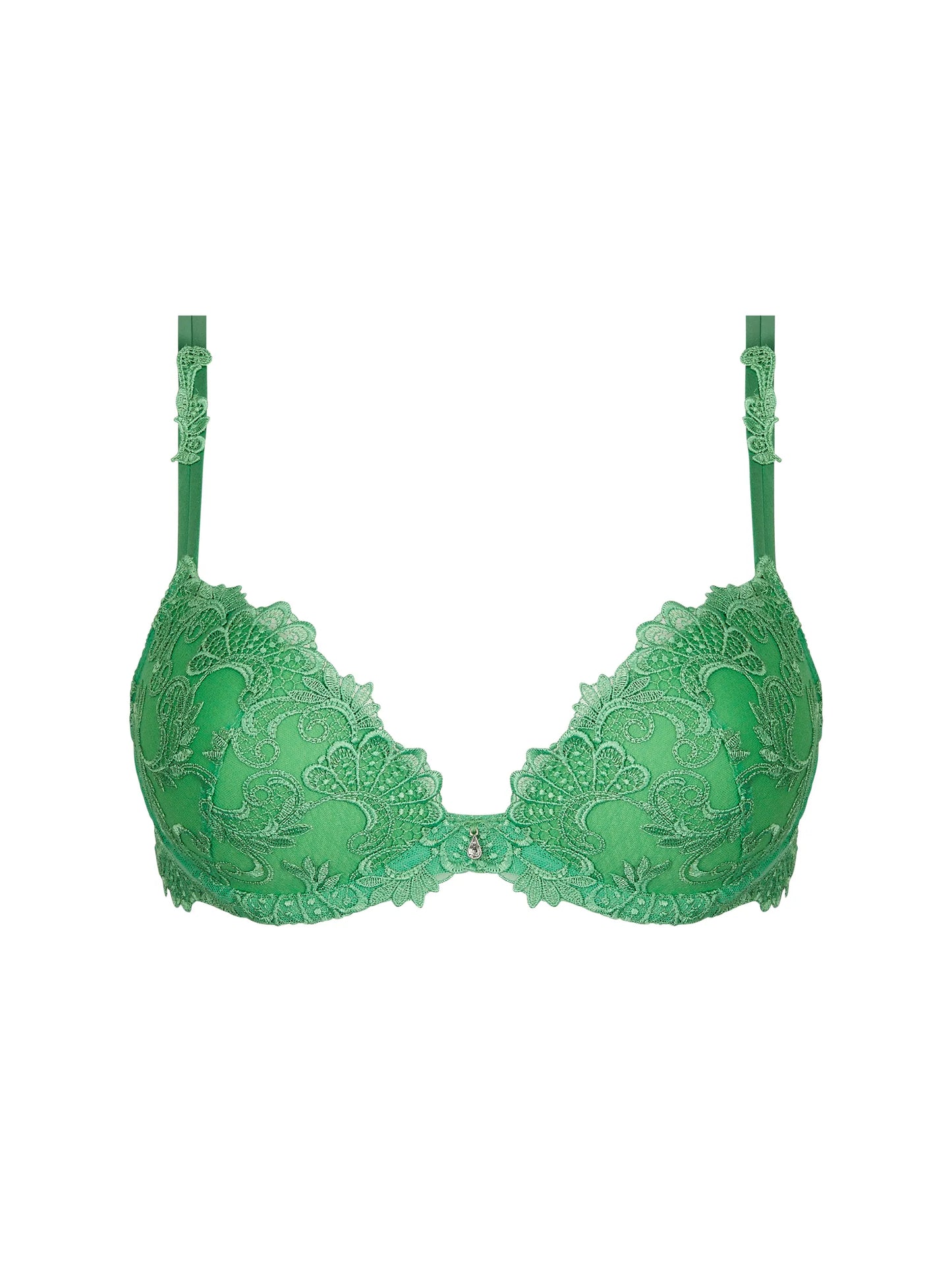 Dressing Floral in "Emeraude" Contour Bra By Lise Charmel - 32A & 34A