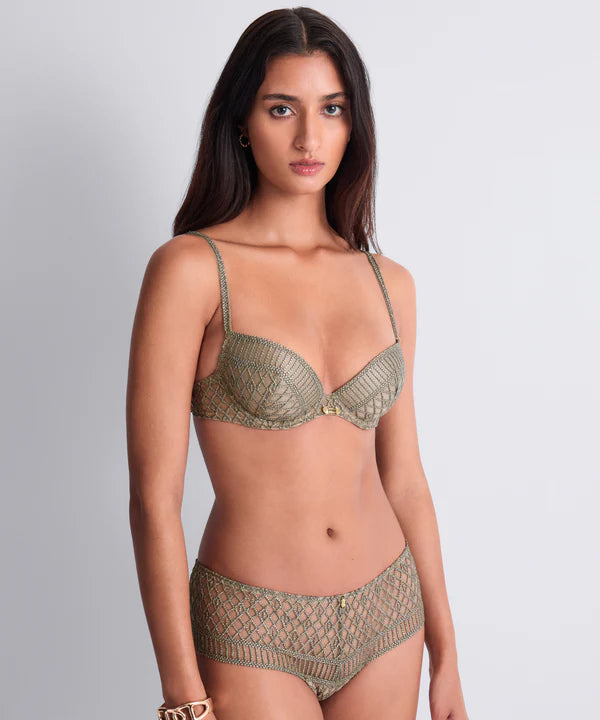 Stardust Dream Moulded Push Up Bra in Nile Green By Aubade - 32A & 34A