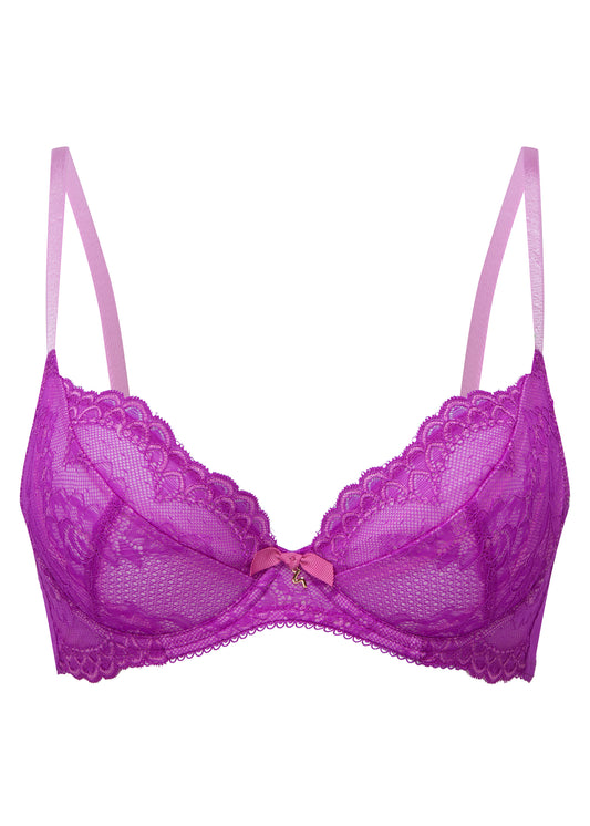 Superboost Deep Lace Non-Padded Plunge Bra in Orchid By Gossard - 30D/32B-38G (UK size)