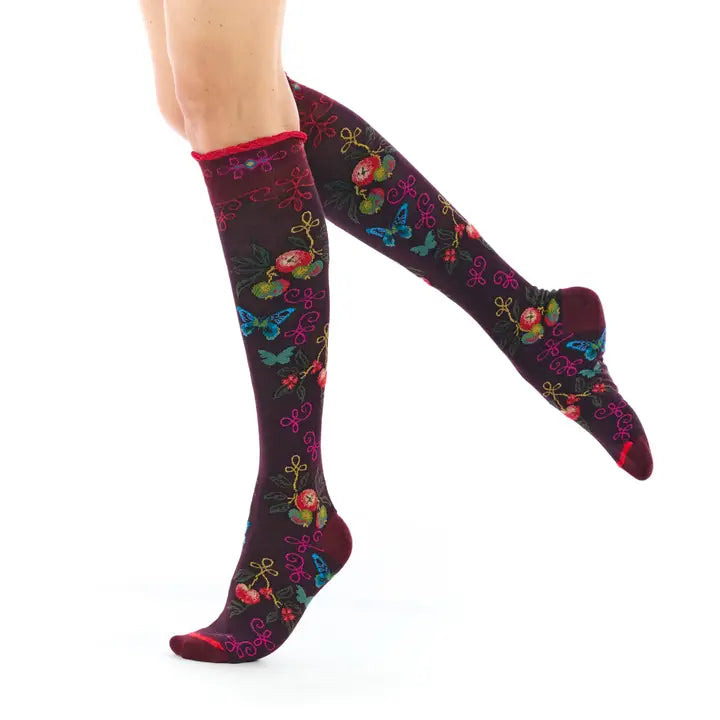 Cotton Poma Knee Socks By Fil De Jour