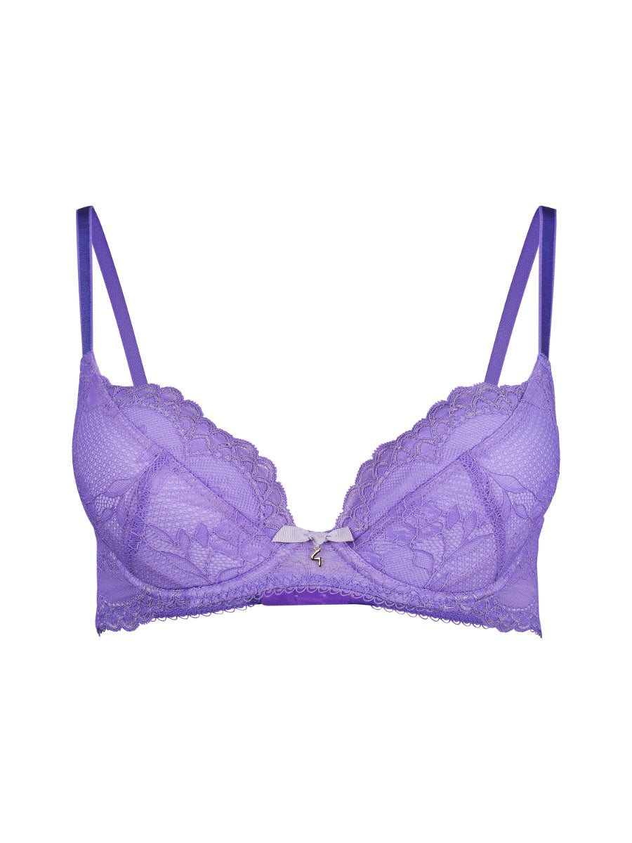 Superboost Lace Padded Plunge Bra In Purple Hebe By Gossard- 28DD-G (UK)