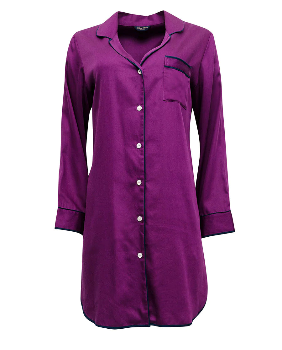 Southbank Magenta Nightshirt  By Fable & Eve - S-XL